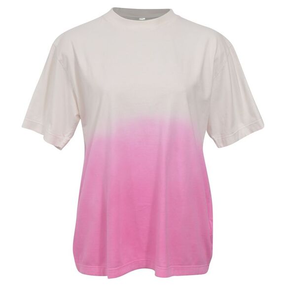 Off White Gradient Effect T-shirt in Pink Cotton - Picture 1 of 5